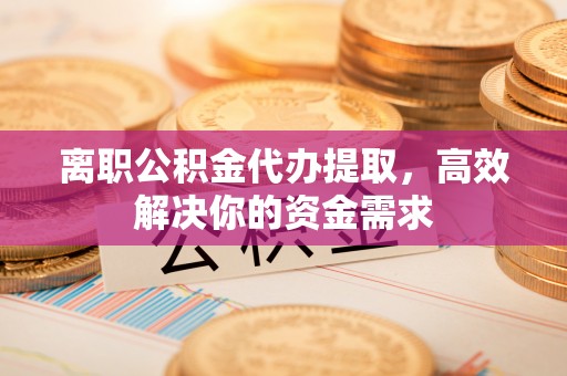 槐荫离职公积金代办提取，高效解决你的资金需求