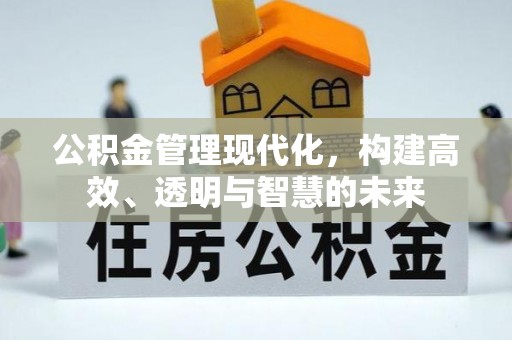 槐荫公积金管理现代化，构建高效、透明与智慧的未来