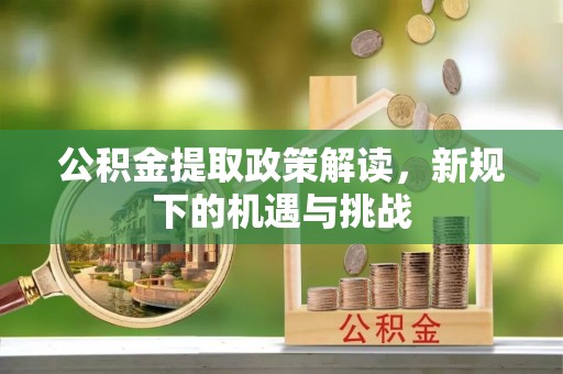 槐荫公积金提取政策解读，新规下的机遇与挑战