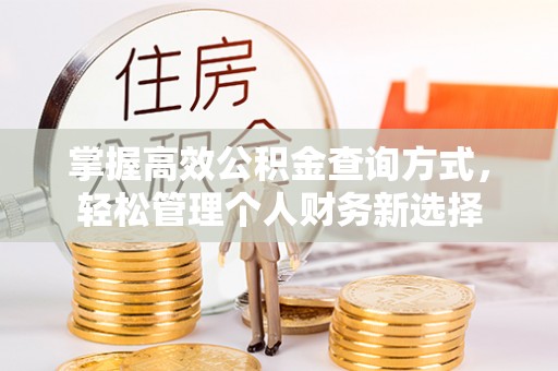 槐荫掌握高效公积金查询方式，轻松管理个人财务新选择